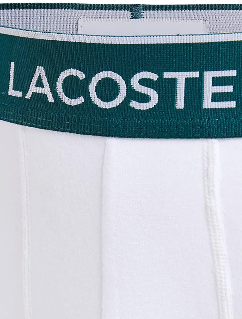 Cueca Lacoste Trunk Boxer Lettered Waist Branca 1UN