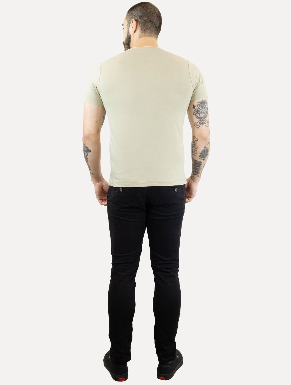 Camiseta Aramis Masculina Basic Lisa Caqui Claro