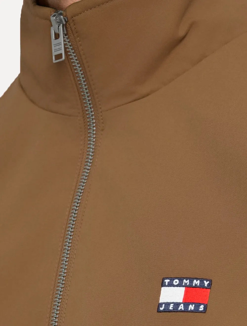 Jaqueta Tommy Jeans Masculina Essential Padded Logo Collar Marrom