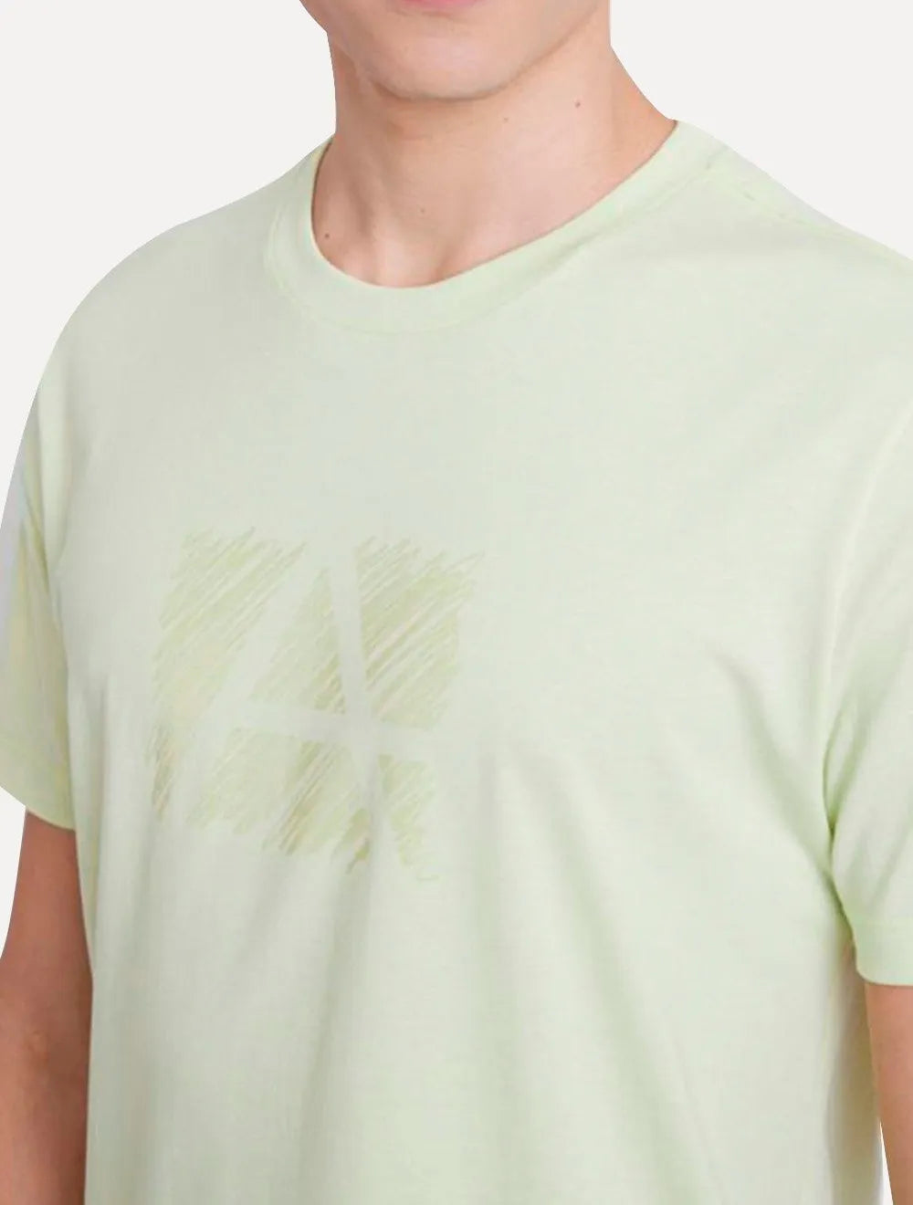 Camiseta Aramis Masculina Estampa Logo Rabisco Verde Claro