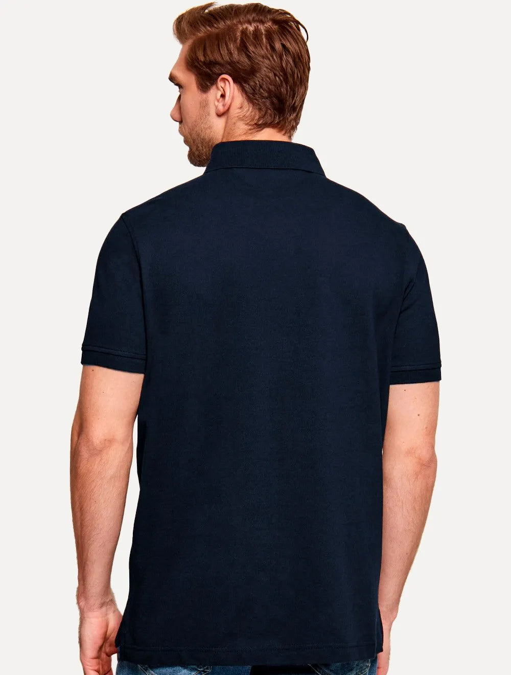 Polo Tommy Hilfiger Masculina Regular Piquet 1985 Azul Escuro