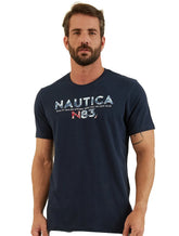 Camiseta Nautica Masculina Deep Blue Sea Azul Marinho