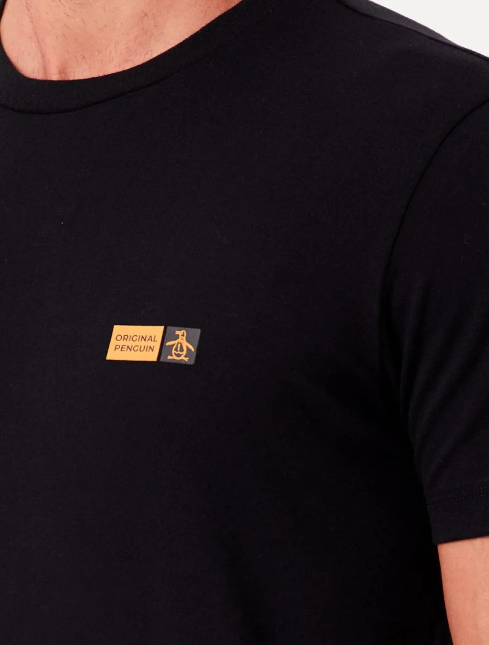 Camiseta Original Penguin Masculina Slim Rubber Logo Preta