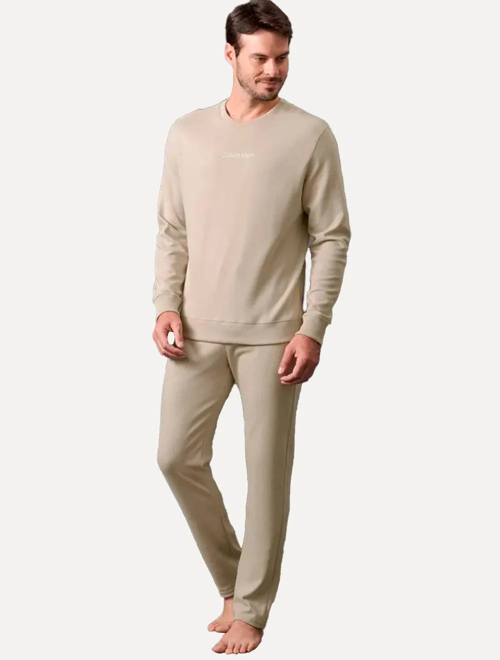 Blusão Calvin Klein Masculino Crewneck Suedine Soft Lounge