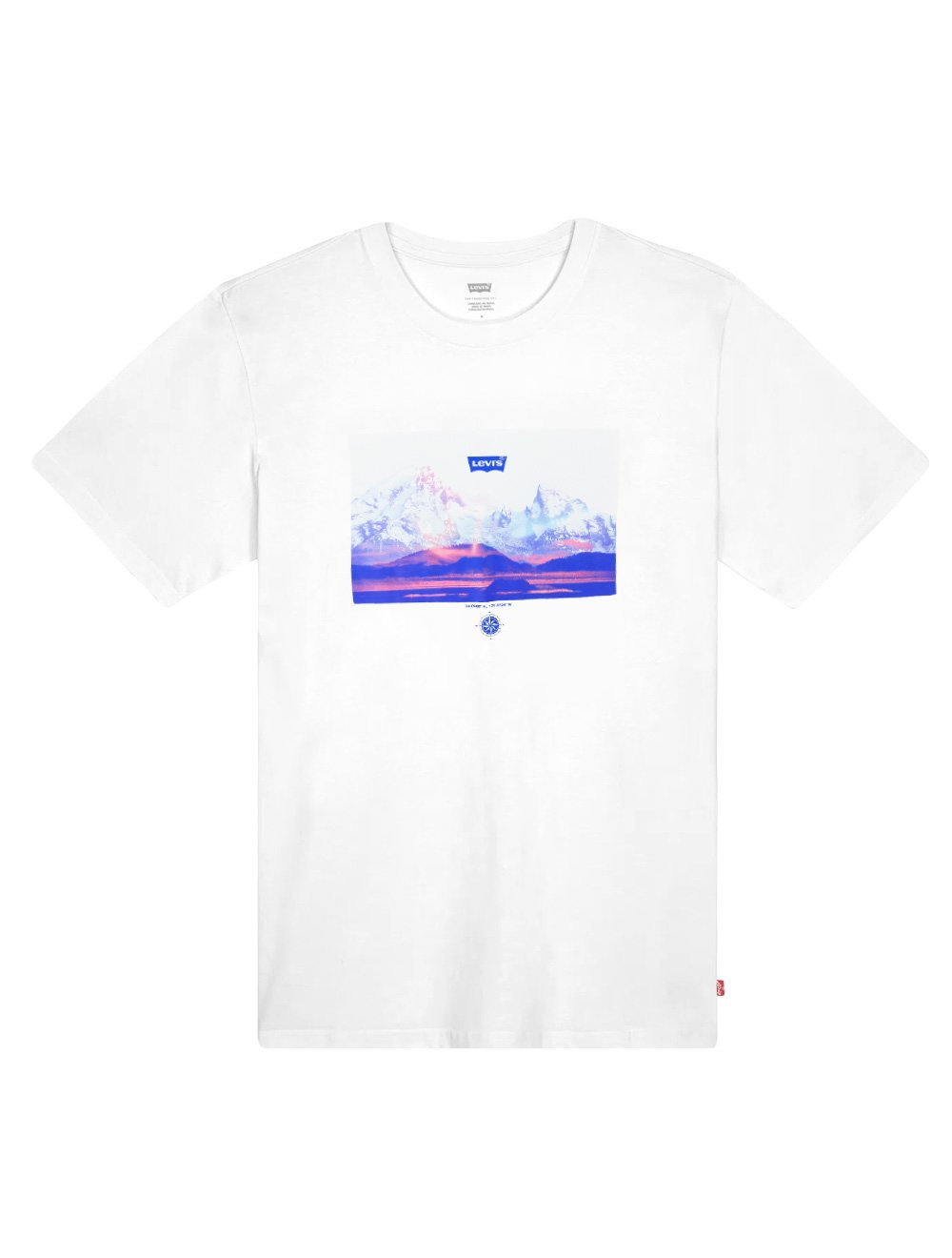 Camiseta Levis Masculina Regular Landscape Coordinates Branca