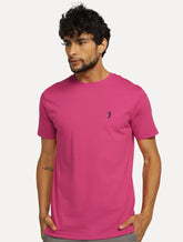 Camiseta Aleatory Masculina Navy Icon Beet Pink Rosa Escuro