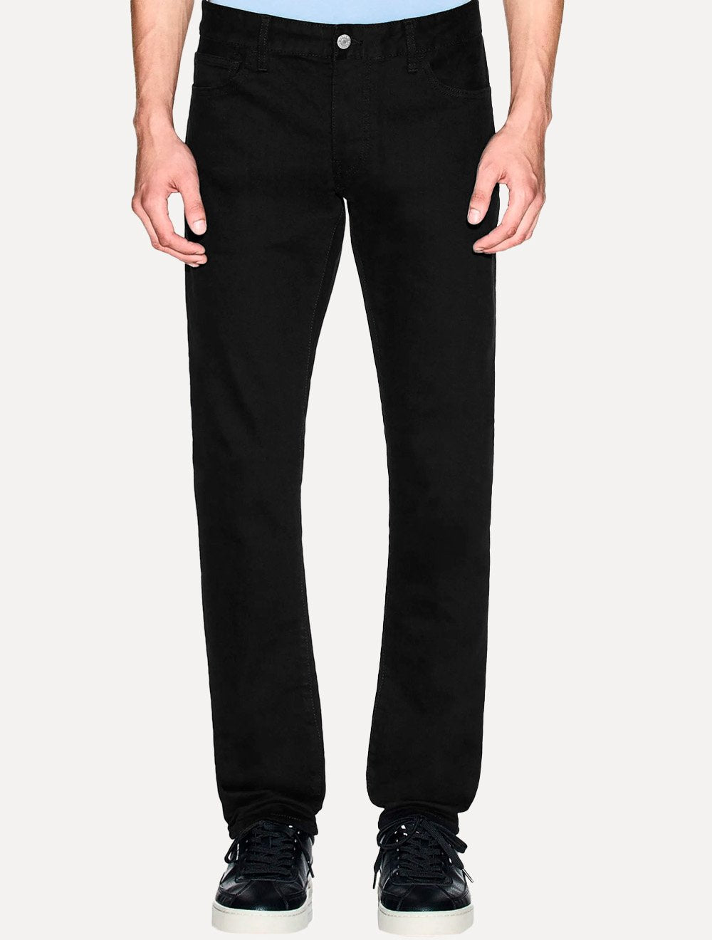 Calça Jeans Armani Exchange Masculina J14 Skinny Fit 5 Pockets Preta