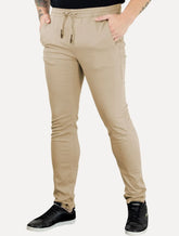 Calça Calvin Klein Jeans Masculina Slim Color Sarja Stretch Cáqui Claro