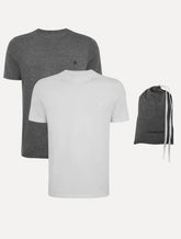 Kit Camisetas Dudalina Masculina Malha Preto Listrado e Branco