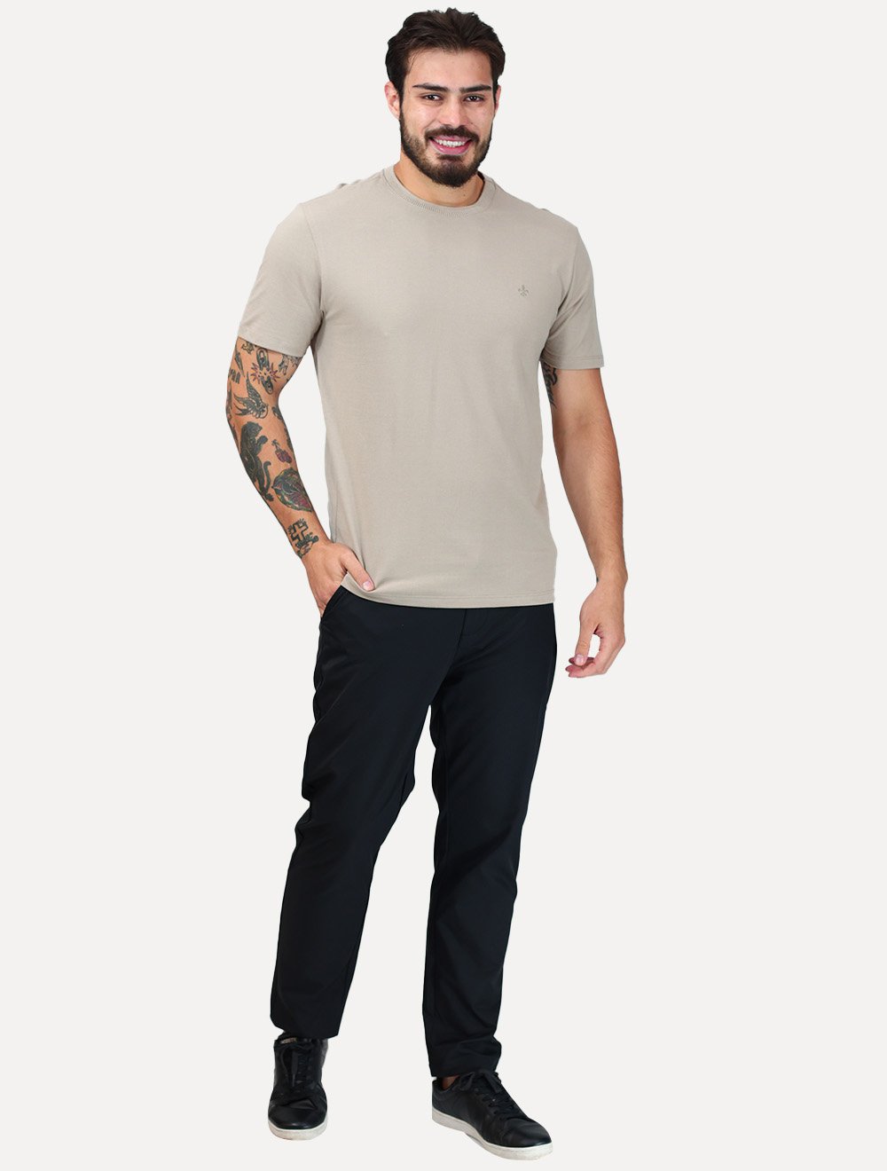 Camiseta Dudalina Regular Piquet Caqui Medio