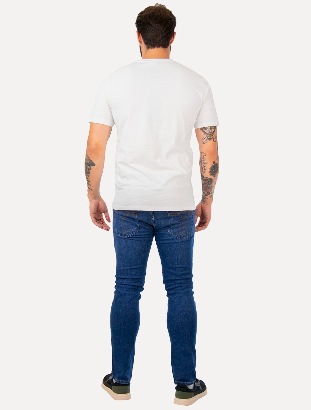 Camiseta John John Masculina Regular Logo Shadow Branca