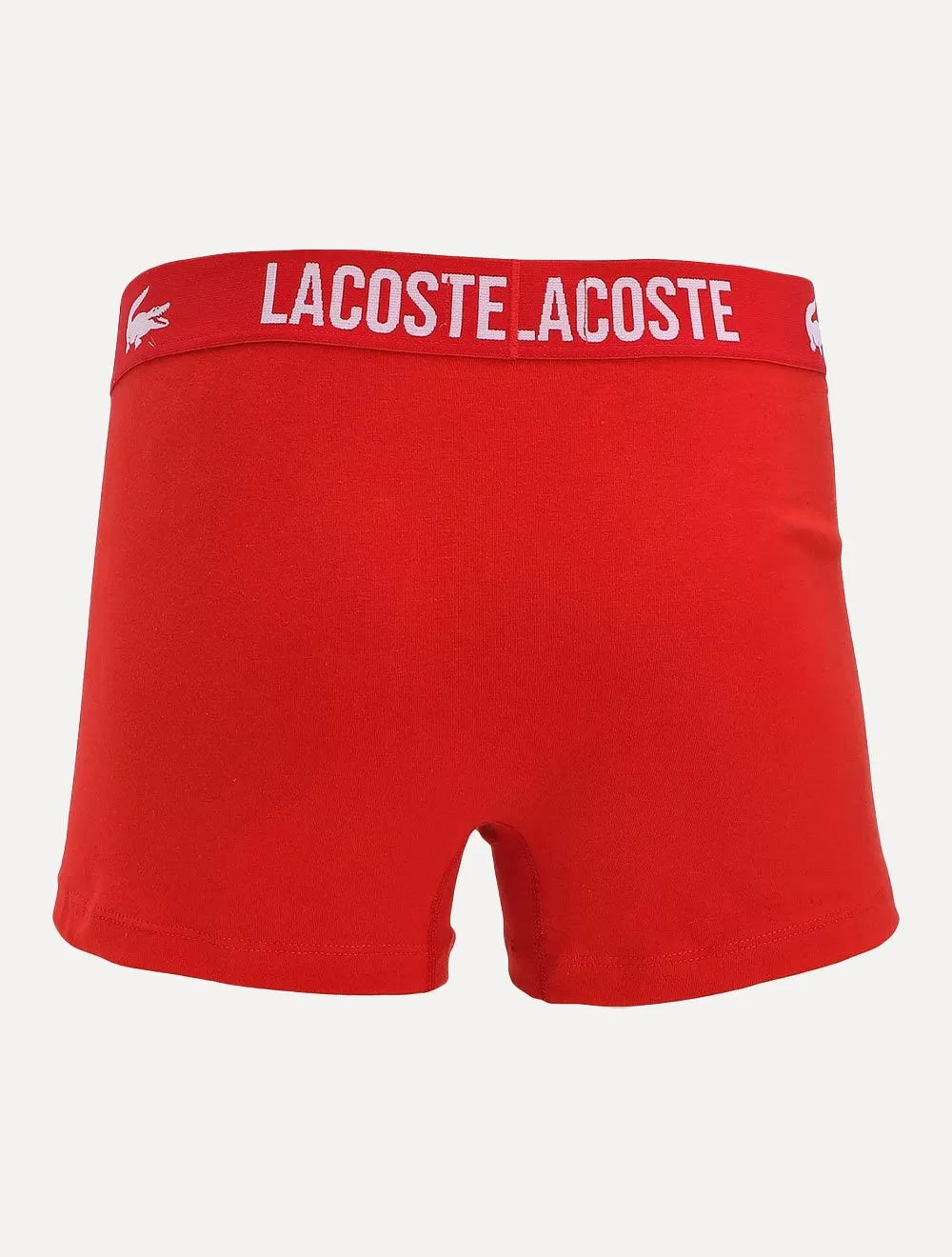 Cueca Lacoste Boxer Mono Croco Vermelha Branca Preta Pack 3UN