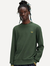 Moletom Fred Perry Masculino Crewneck Laurel Verde