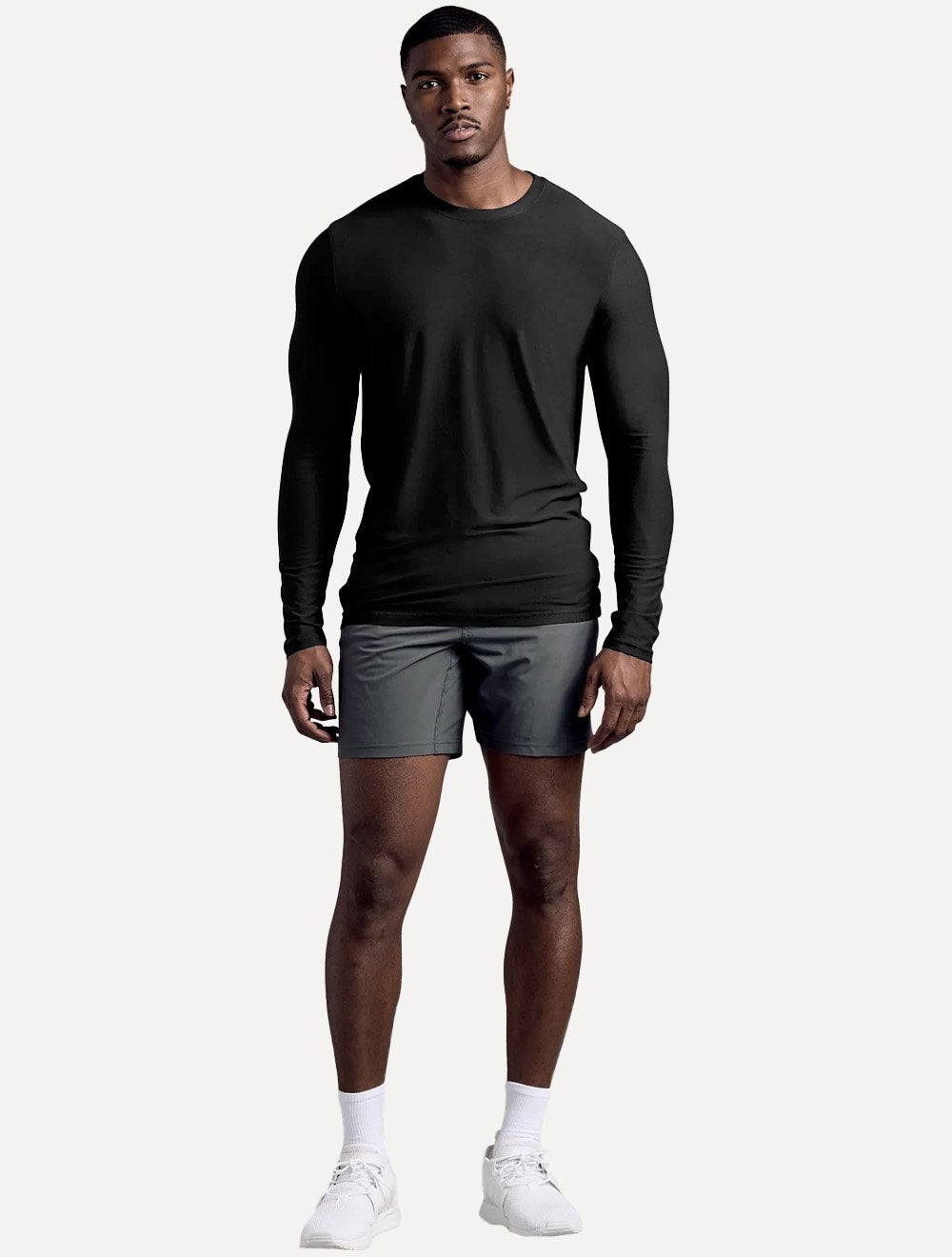 Camiseta Calvin Klein Swimwear Masculina Manga Longa UV Preto