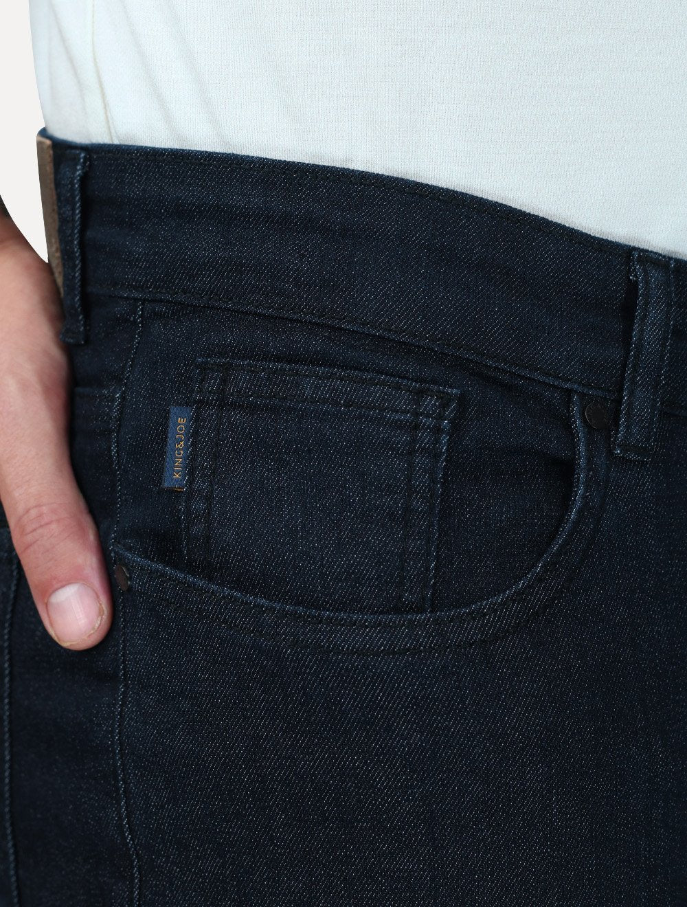 Calça King & Joe Jeans Masculina Regular Smoke Black Azul Marinho