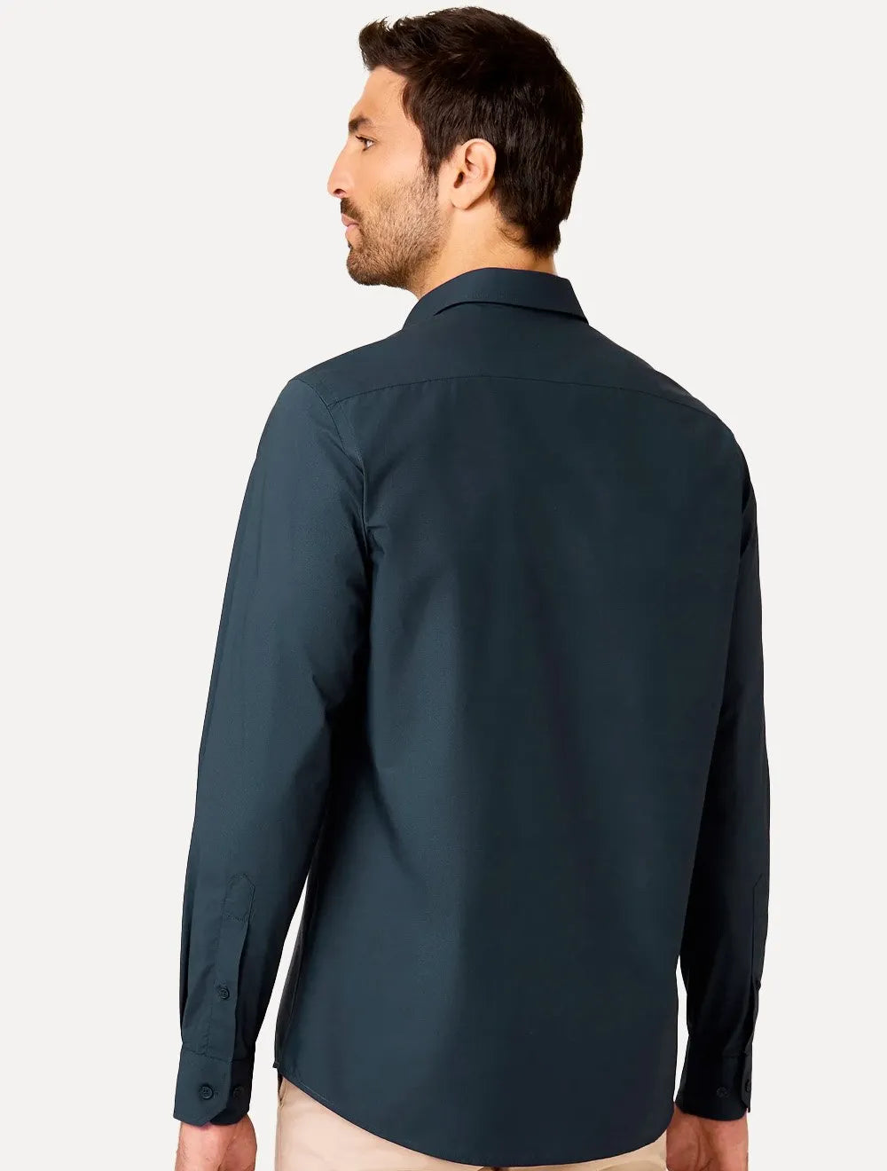 Camisa Dudalina Masculina Slim Superfine Cotton Azul Marinho