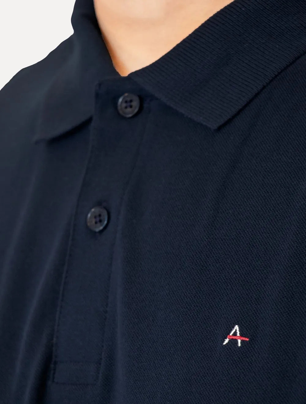 Polo Aramis Masculina Piquet Lisa Azul Marinho