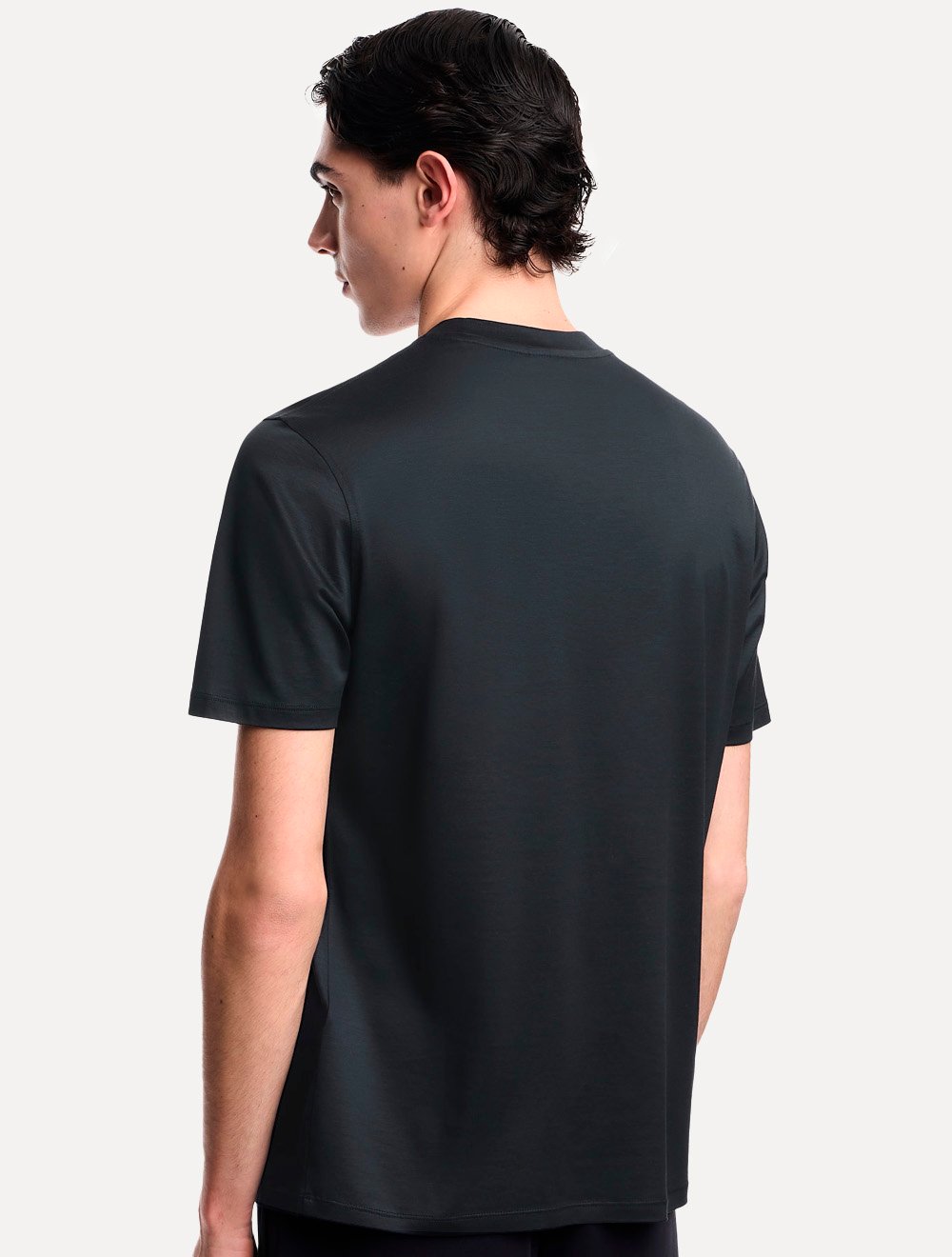 Camiseta Emporio Armani Masculina Lyocell Embroidery Logo Azul Marinho