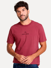 Camiseta John John Masculina Regular Fit Loft Vinho