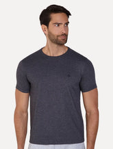 Camiseta Dudalina Masculina Sobretin Melange Chumbo Mescla
