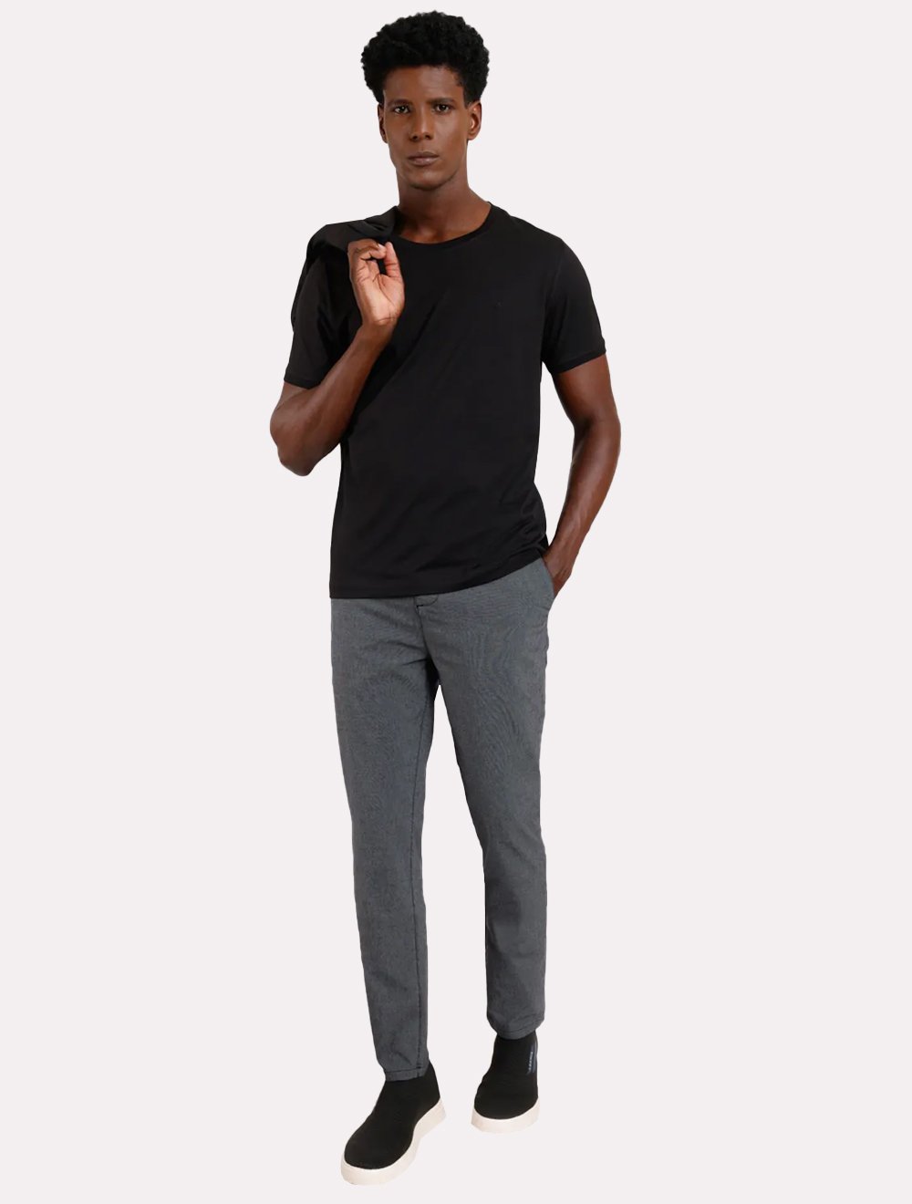 Camiseta Aramis Masculina Jersey Algodão Pima Surton Preta