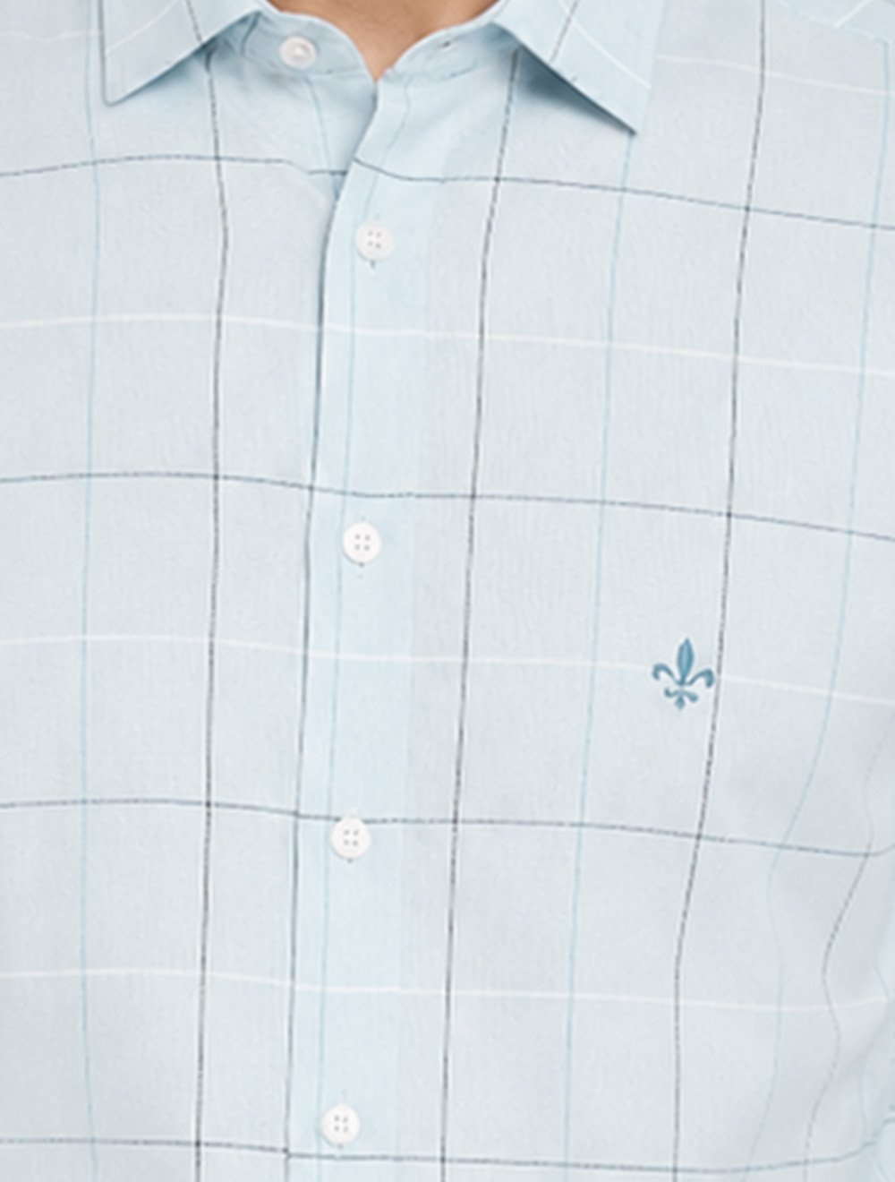 Camisa Dudalina Masculina Slim Superfine Cotton Maxxad Azul Claro