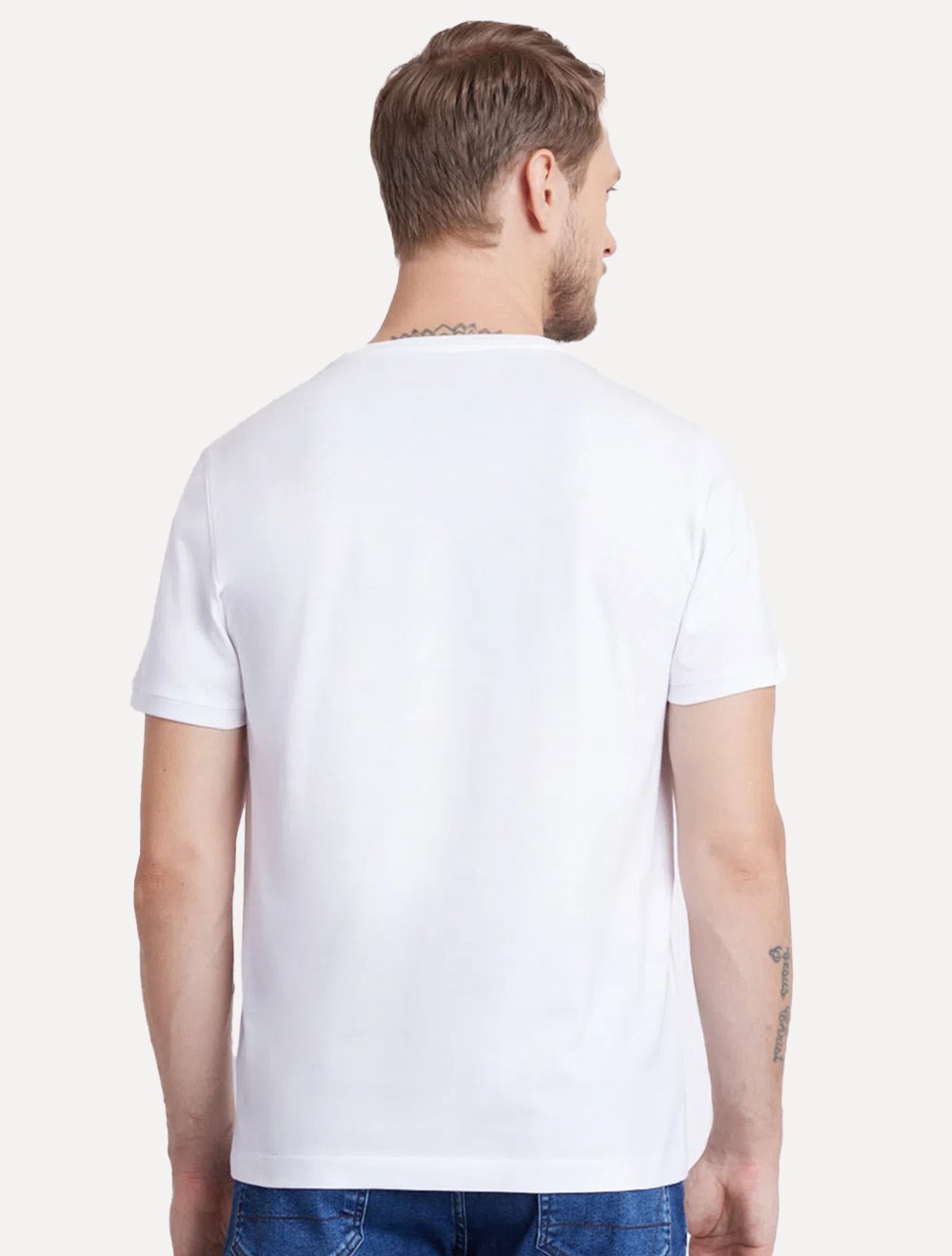 Camiseta Aramis Masculina Jersey Algodão Pima Surton Branca