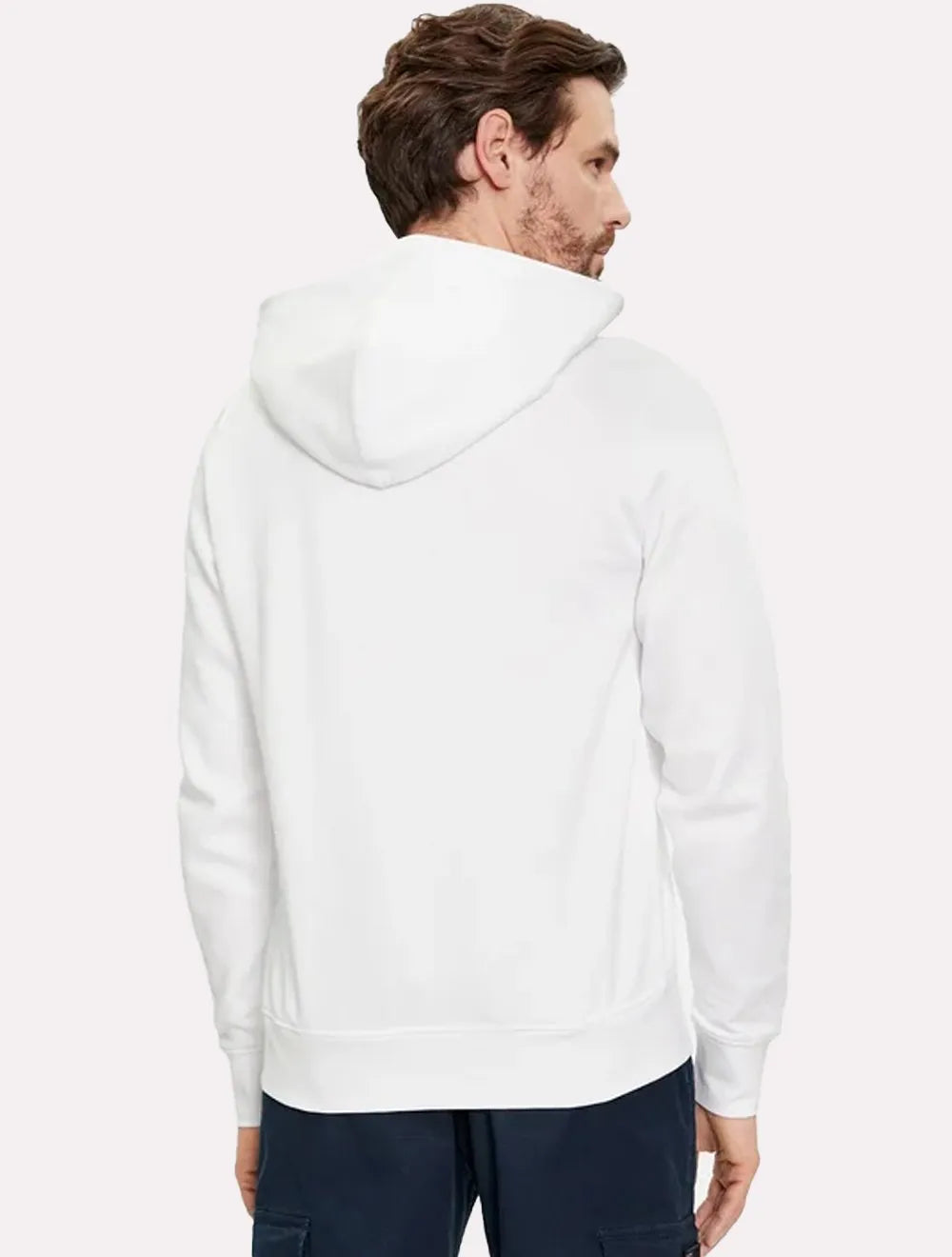 Moletom Tommy Hilfiger Masculino Flag Logo Hoody Branco