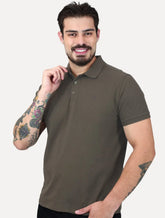 Polo Dudalina Piquet Essentials Cotton Basica Marrom Escuro