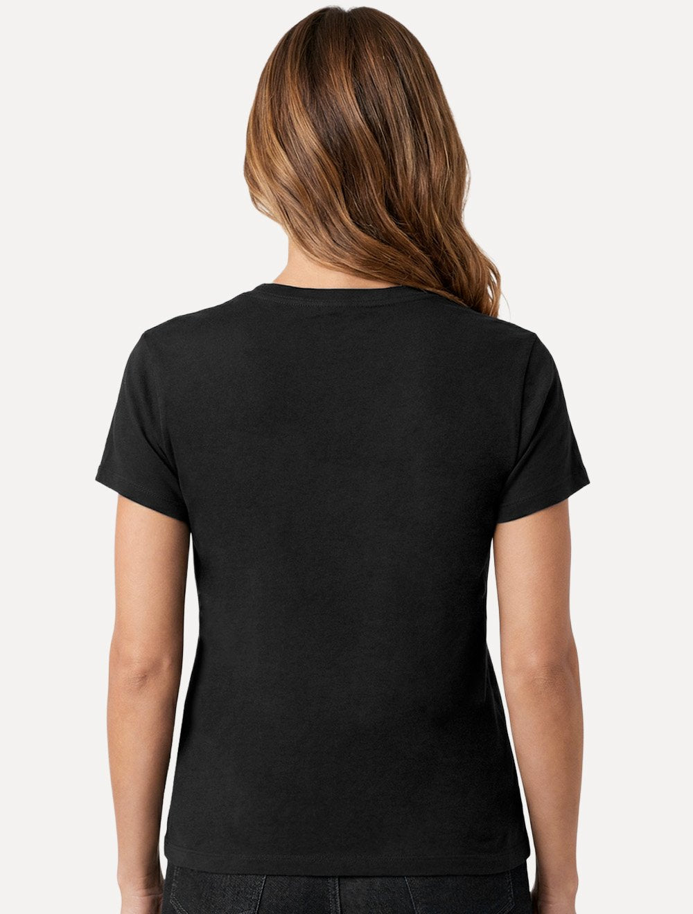 Camiseta Guess Feminina Silk Gold Logo Simple Preta