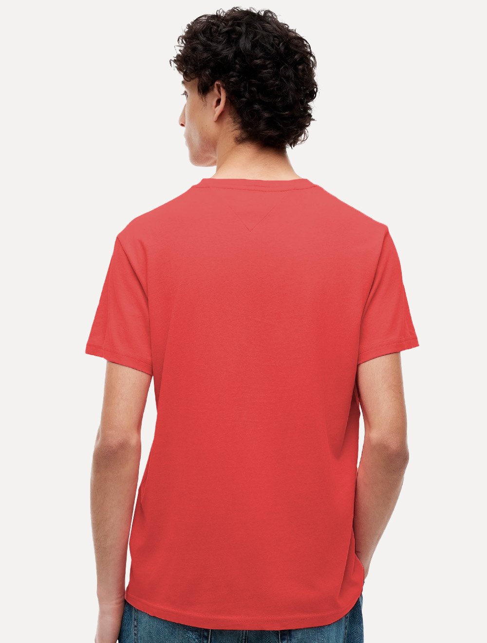 Camiseta Tommy Jeans Masculina Slim Linear Chest Vermelho