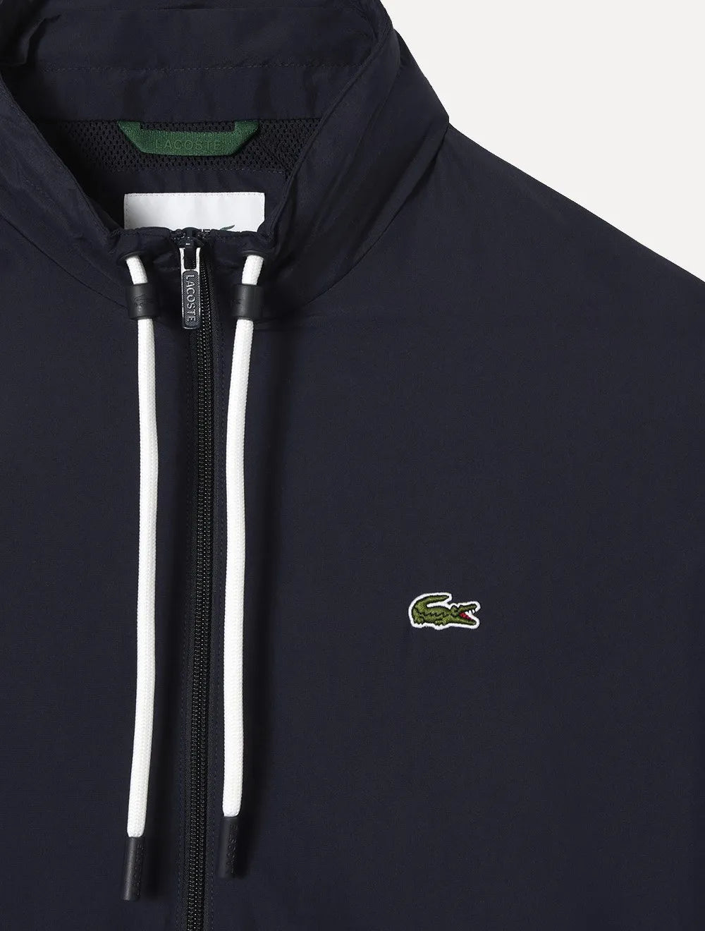 Jaqueta Lacoste Masculina Hoodie Curta Impermeável Azul Marinho
