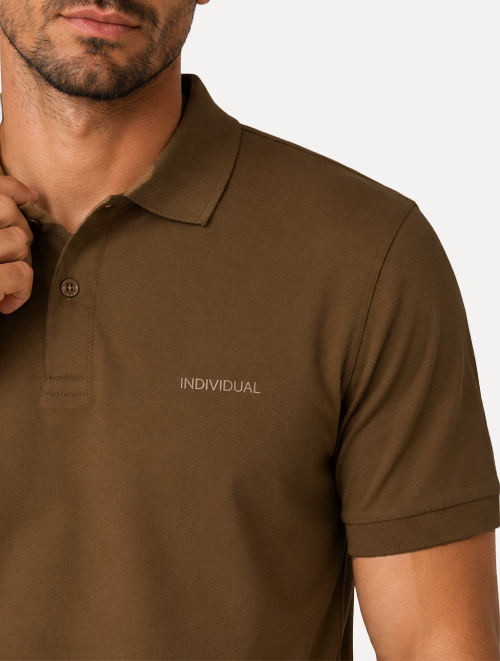 Polo Individual Masculina Comfort Pima Soft Touch Marrom