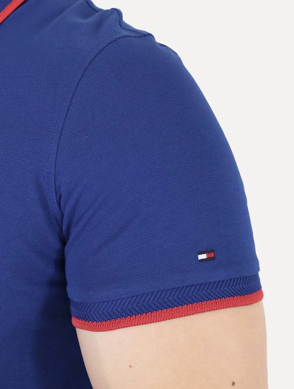 Polo Tommy Hilfiger Masculina Regular Holiday Crest Azul Royal