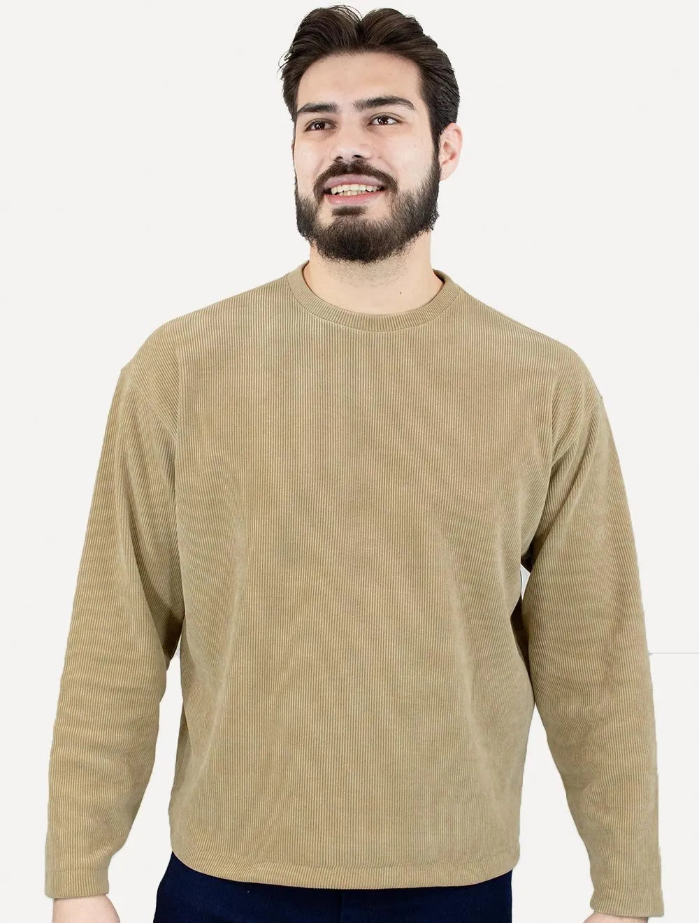 Moletom Osklen Masculino Denver Canelado Cáqui