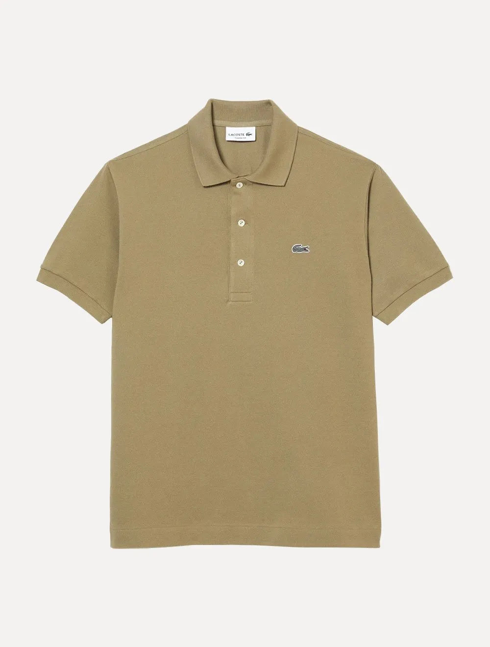 Polo Lacoste Masculina Piquet Slim Fit Stretch Cáqui
