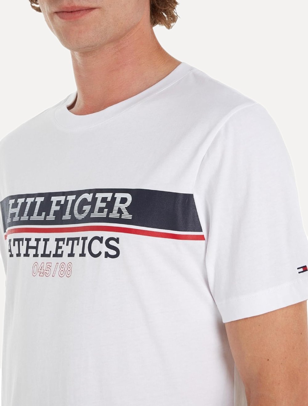 Camiseta Tommy Hilfiger Masculina Athletics 045/88 Branca