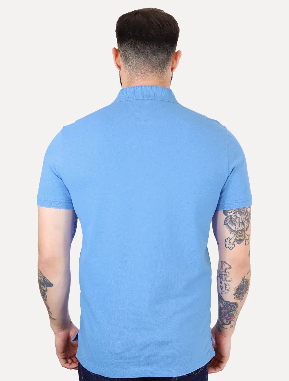 Polo Tommy Hilfiger Masculina Regular Piquet 1985 Azul