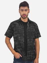 Camisa John John Masculina Manga Curta Heaven String Preta