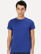 Camiseta Tommy Hilfiger Masculina Slim Fit Essential Stretch Azul Royal