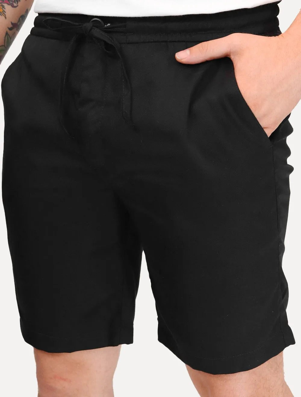Bermuda Calvin Klein Jeans Masculina Chino Cotton Elastic Preta