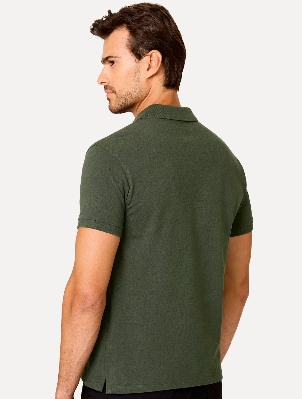 Polo Dudalina Piquet Essentials Cotton Basica Modal Verde Militar