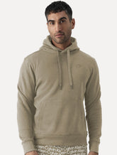 Casaco Calvin Klein Jeans Masculino Hoody Cotton CK Bordado Cáqui Médio