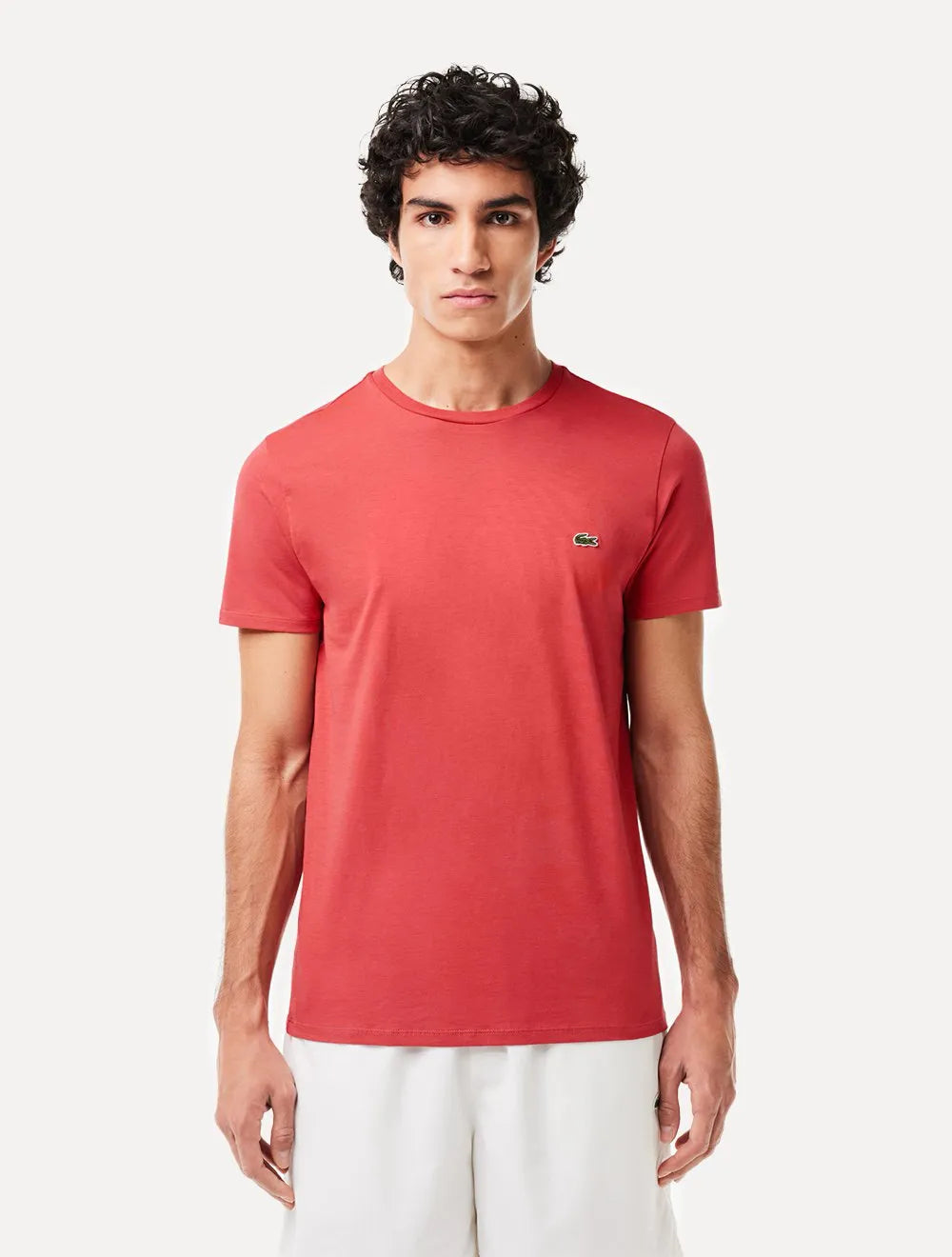 Camiseta Lacoste Masculina Jersey Pima Cotton Goiaba