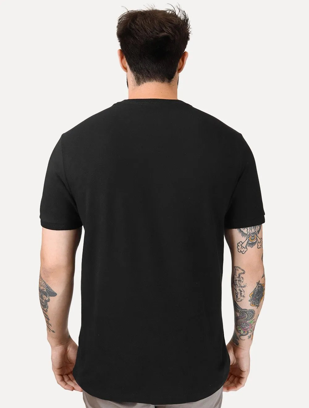 Camiseta Aramis Masculina Piquet Gola Retilinea Textura Preto