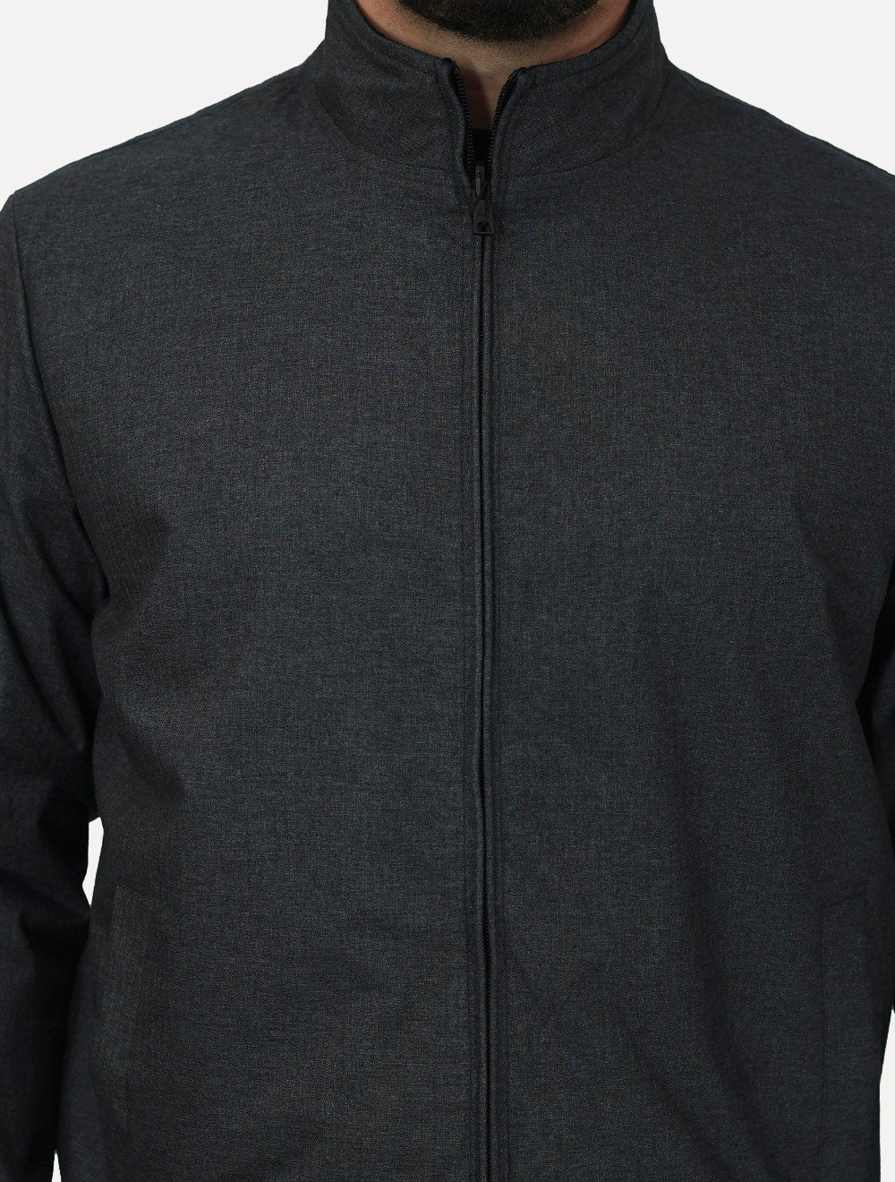 Jaqueta Aramis Masculina Bomber Dupla Preta/Chumbo