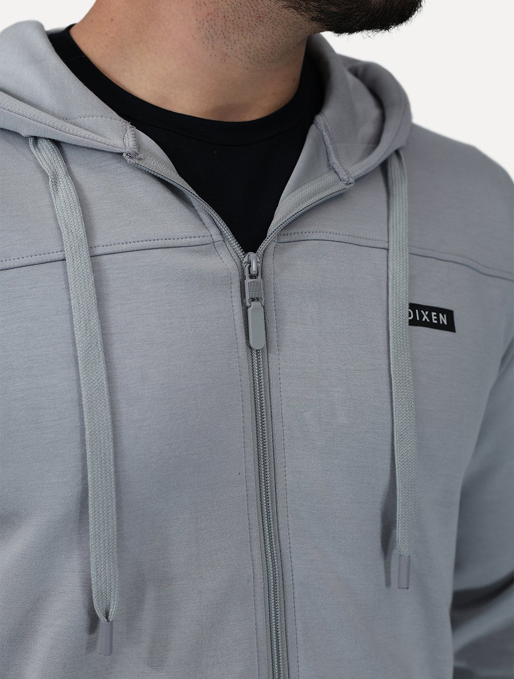 Conjunto Dixen Agasalho Moletom Jaqueta com Zíper Frontal Cinza
