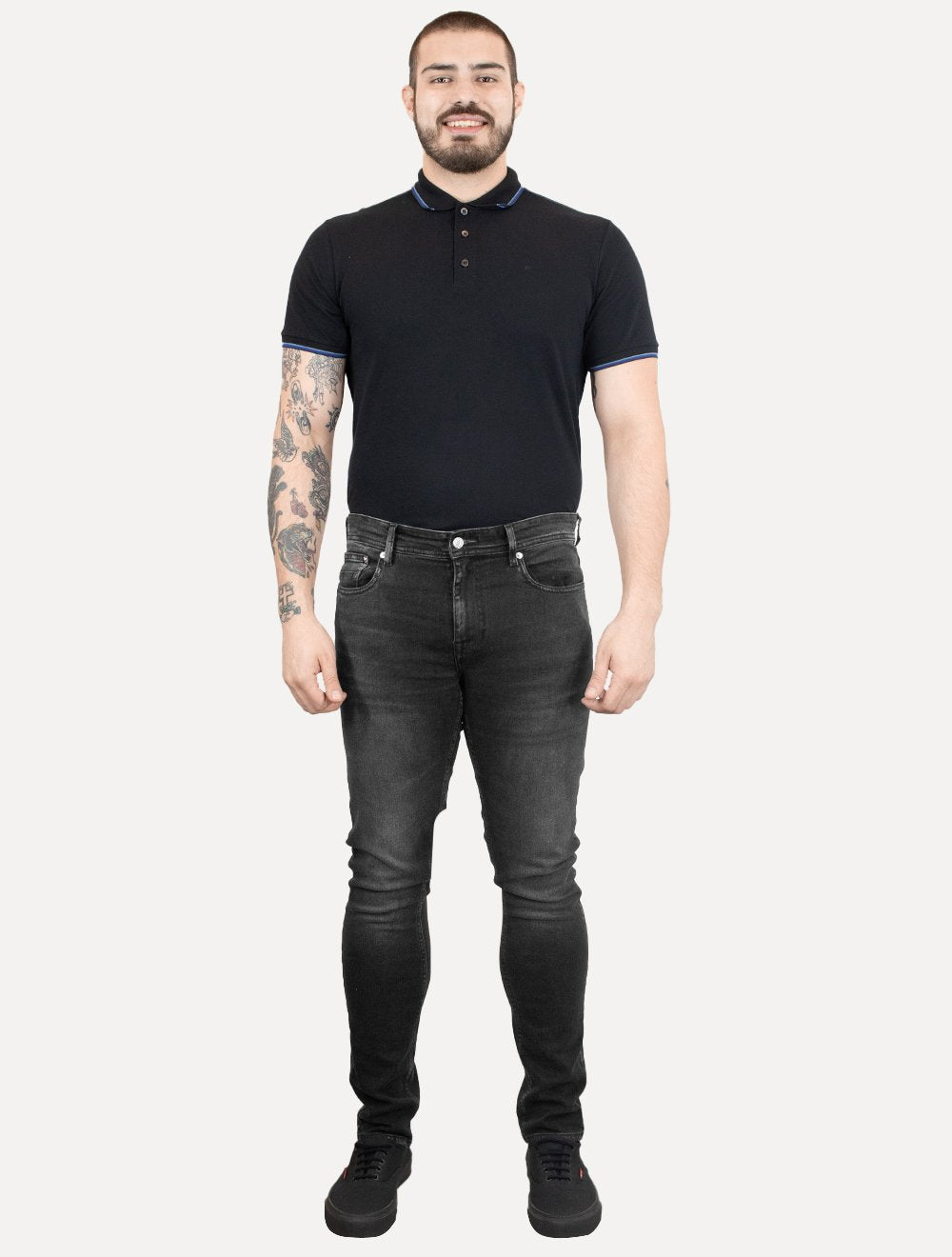 Calça Tommy Hilfiger Jeans Masculina Straight Denton Clark Preta