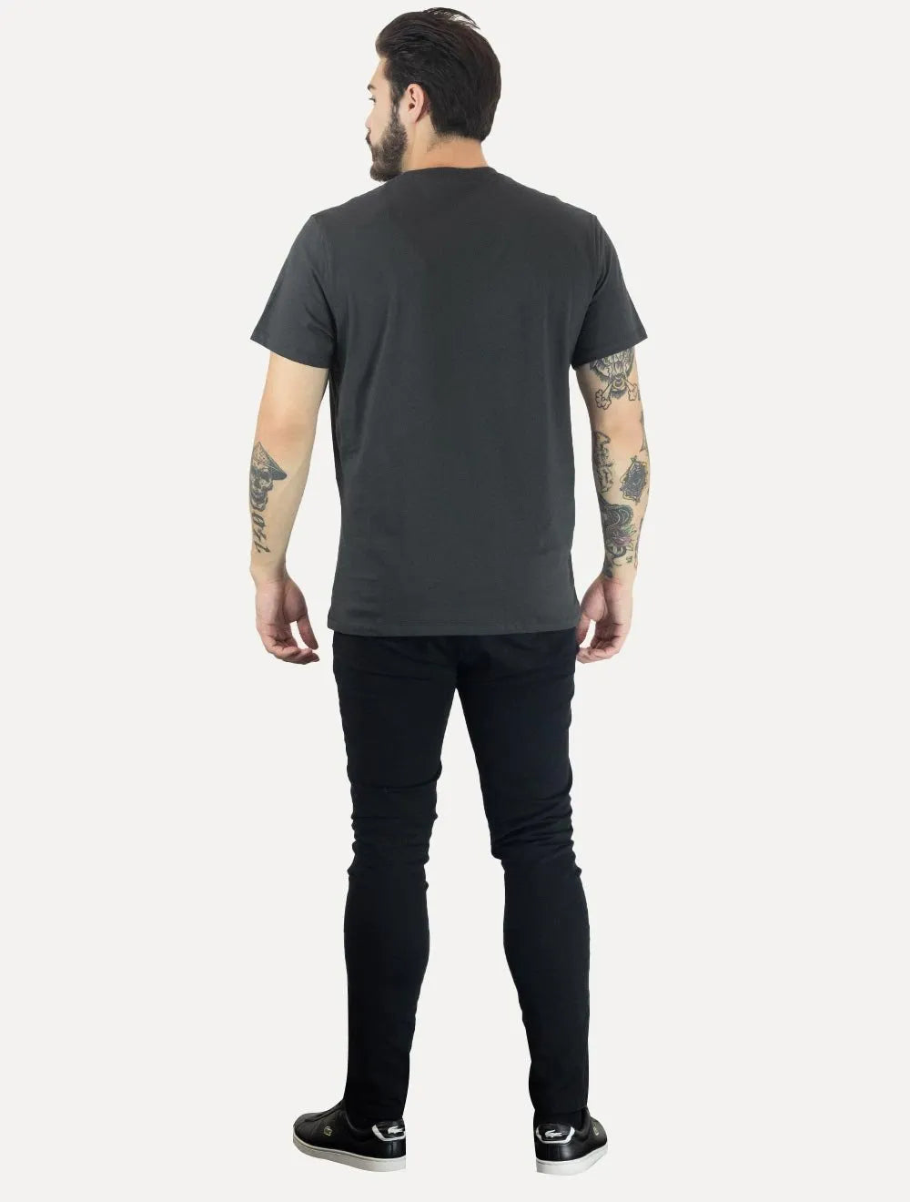 Camiseta Colcci Masculina Basica Logo Minimalista Chumbo