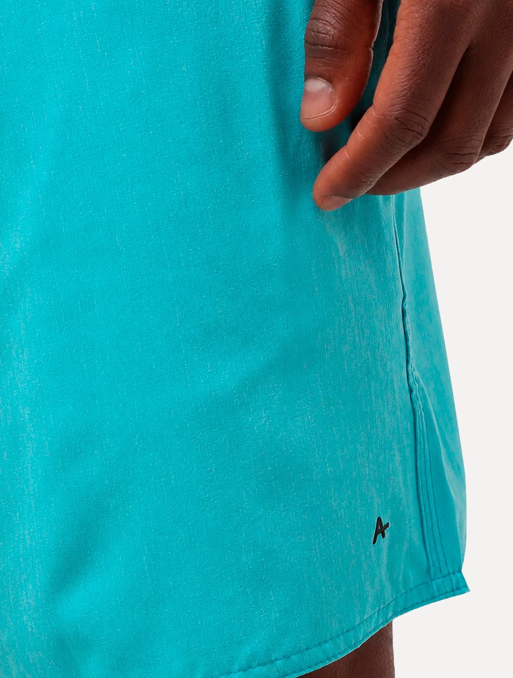 Short Aramis Masculino D'Água Elastico Logo Azul Claro